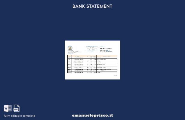 modello Excel di estratto conto bancario Guatemala Banco de Guatemala in stile v